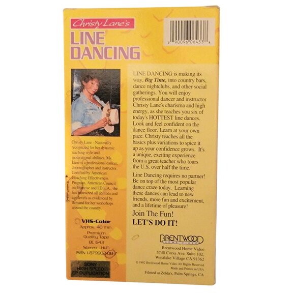 Vintage 90s How to Line Dancing VHS Movie Tape Exercise Dance Instruction Countr - Picture 2 of 9